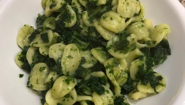 Orecchiette with turnip greens