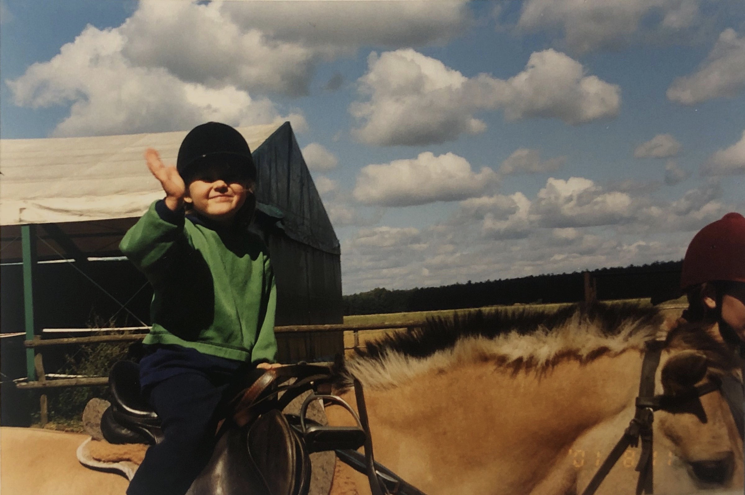 Iga around 5-years-old riding Borsuk a Przewalski Horse