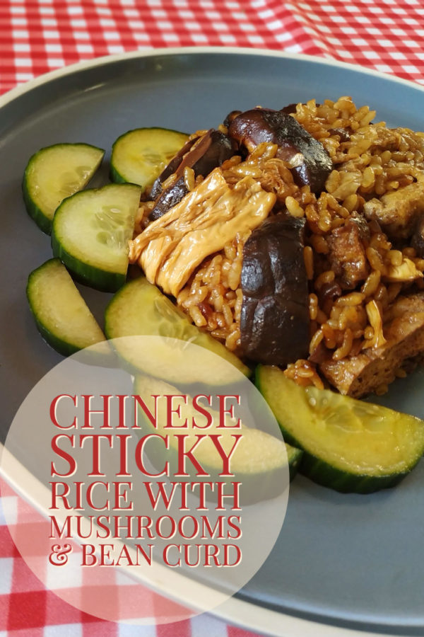 Chinese Sticky Rice with Mushrooms and Bean Curd