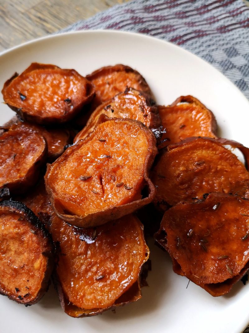 Maple Glazed Sweet Potato Chips