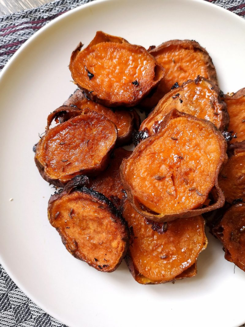 Maple Glazed Sweet Potato Chips