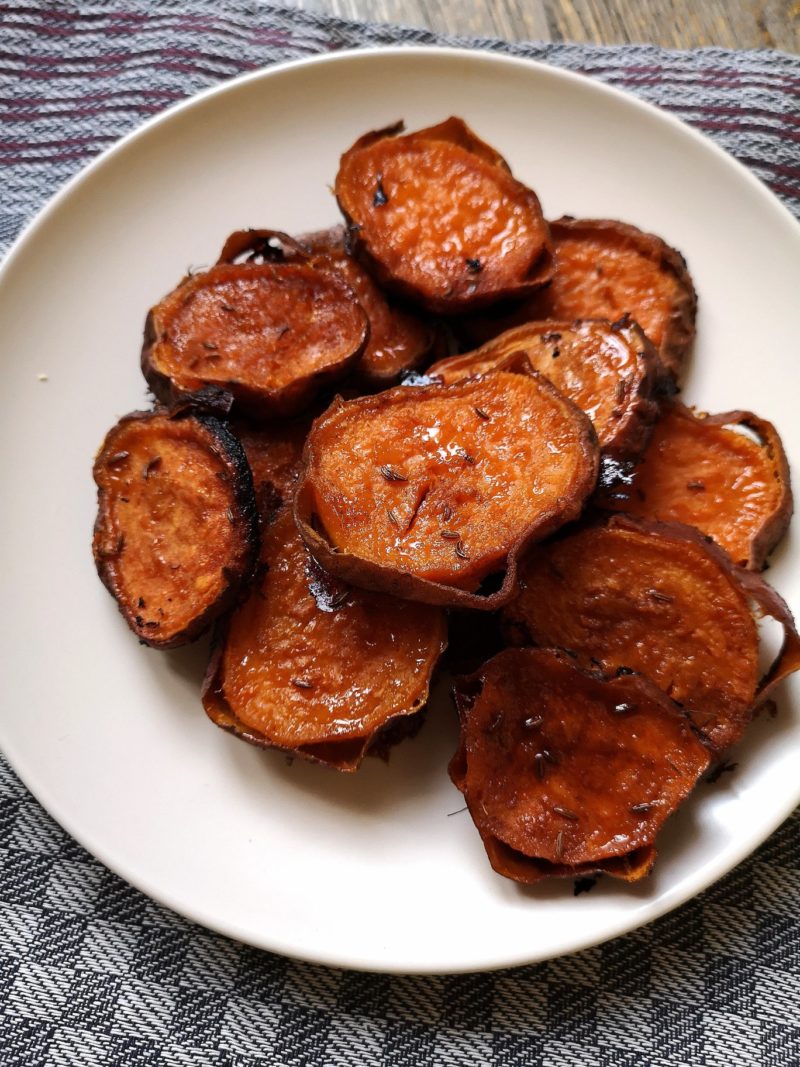 Maple Glazed Sweet Potato Chips