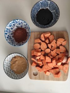 sweet potato brownie ingredients