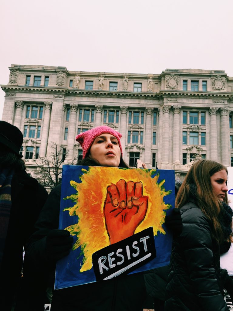 Women's March - resist sign
