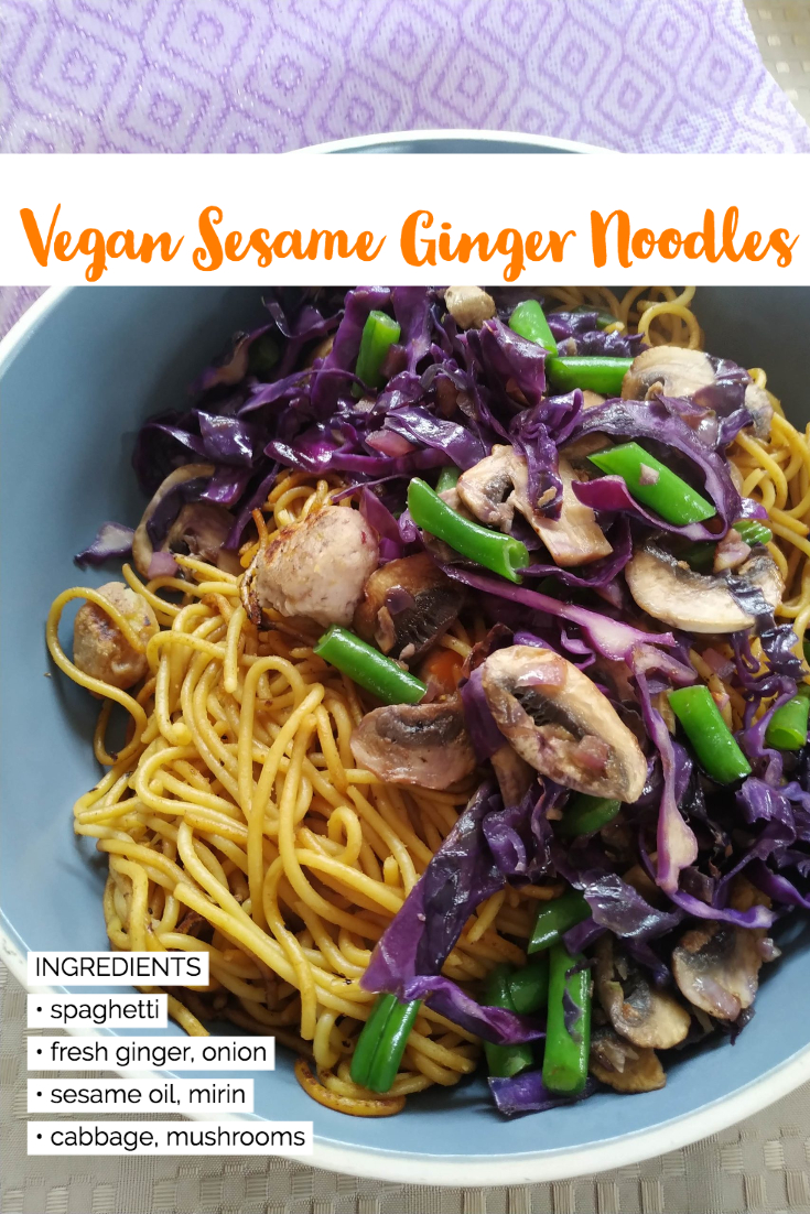 Vegan sesame ginger noodles