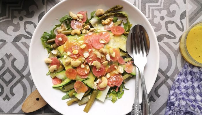 Zucchini Asparagus Salad with Lemon Vinaigrette