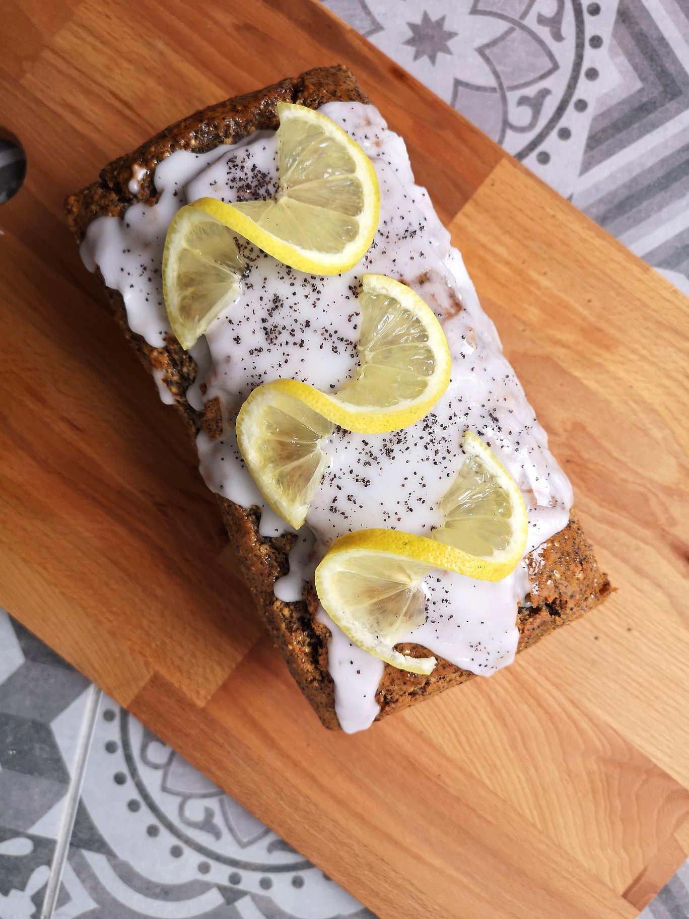 GF Vegan Poppy Seed Lemon Cake