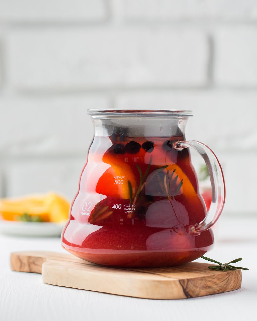 hibiscus tea with fruit inside