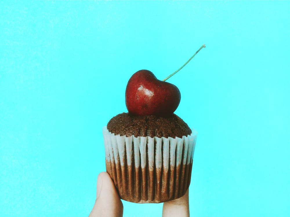 cherry chocolate cupcake