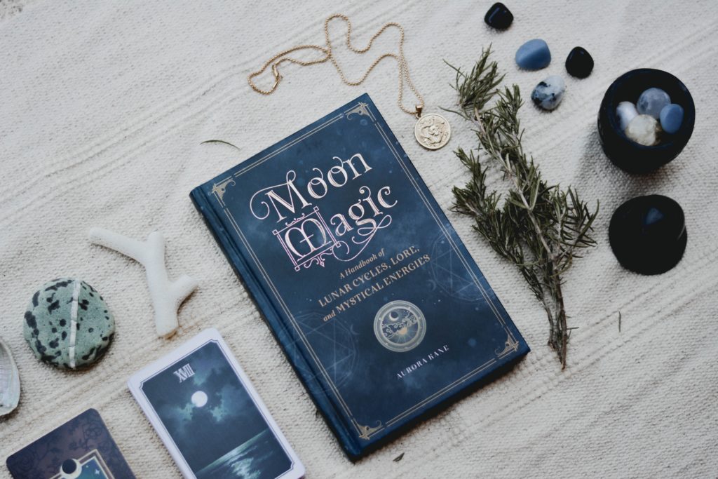 Moon magic book, magickal paraphernalia