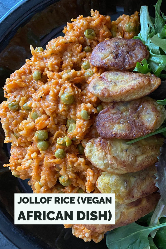 jollof rice with overlayed caption