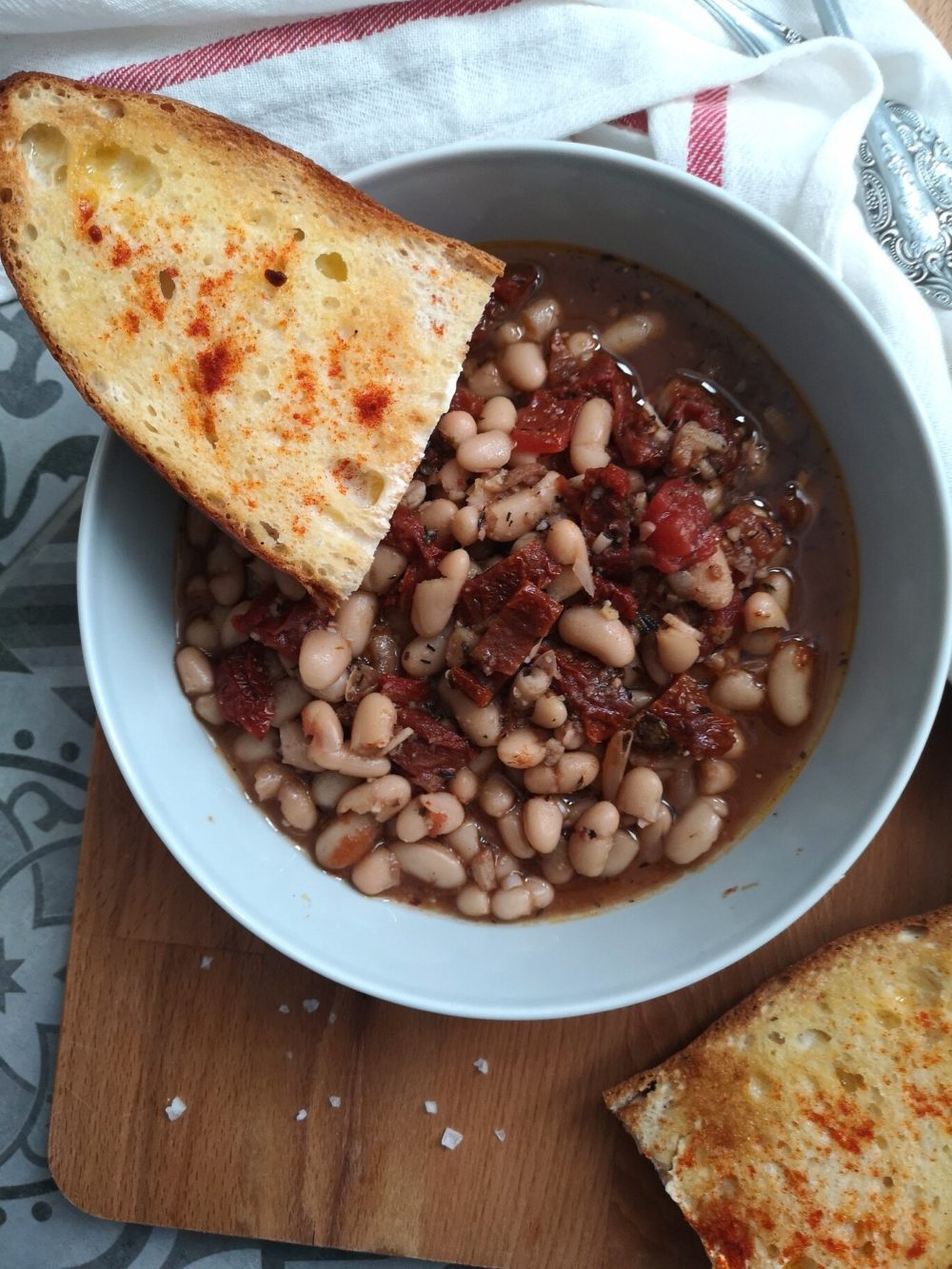 beans soup with bread