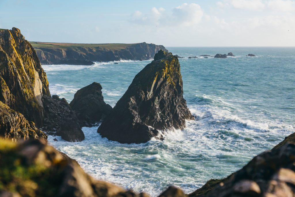 Cliffs at Cornwall, UK where the 2021 G7 Summit was held