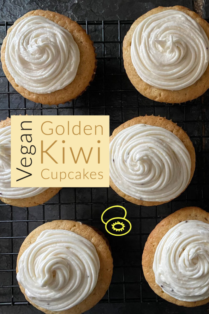 kiwi cupcakes with caption