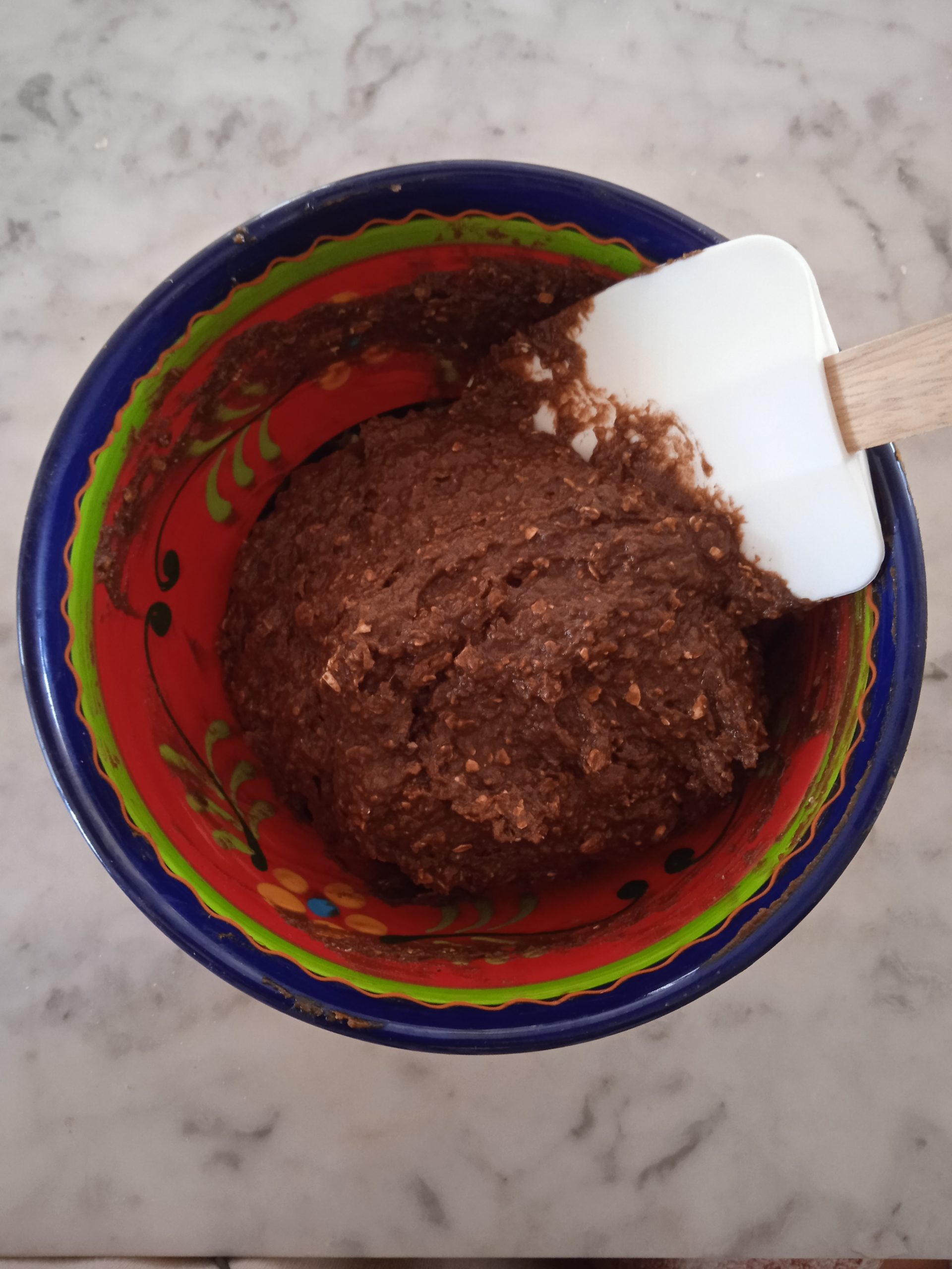 batter for brownie balls in a bowl