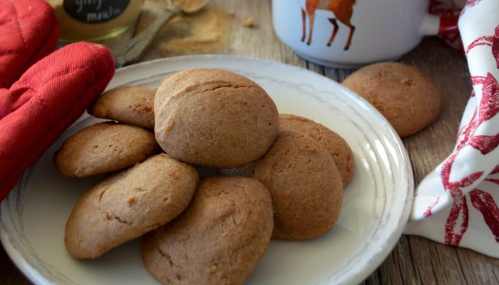 vegan butter cookies on a white plate