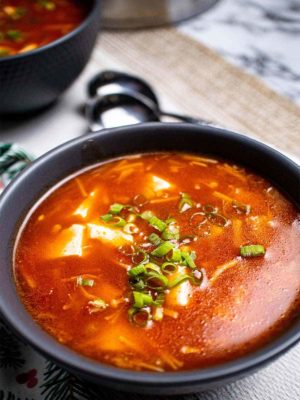 Tomato Enoki Mushroom Tofu Soup
