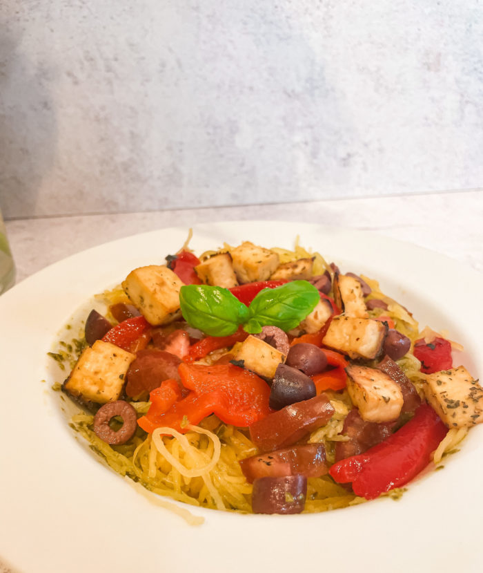 vegan spaghetti squash bowl