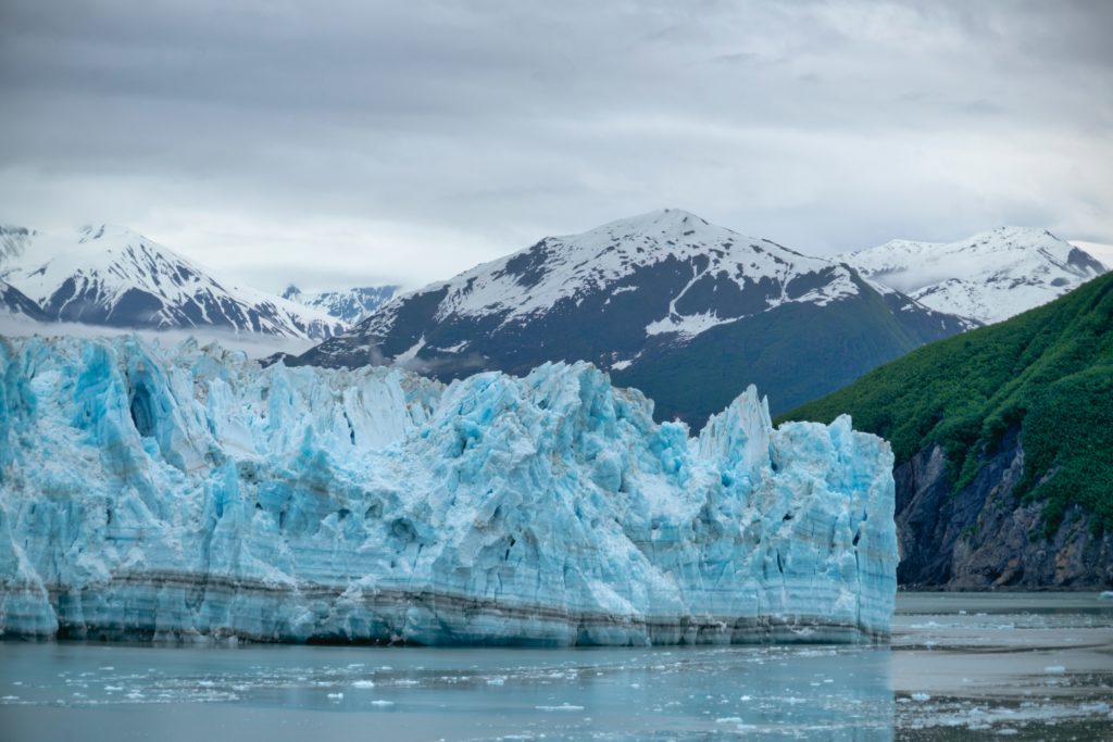 A glacier on Alaskan waters