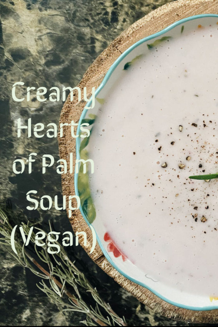 hearts of palm soup with caption