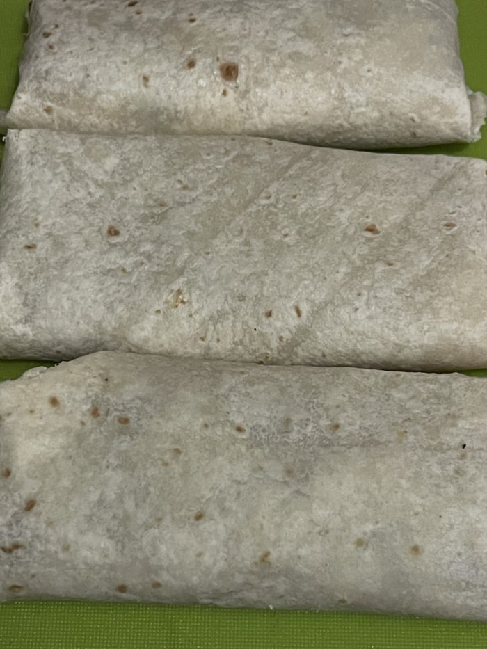 three tortilla wraps