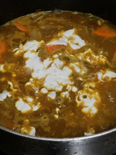 vegan katsu curry cooking