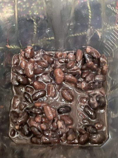 black beans in a blender