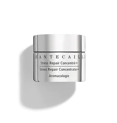 A container of Chantecaille Stress Repair Concentrate eye cream against a white background