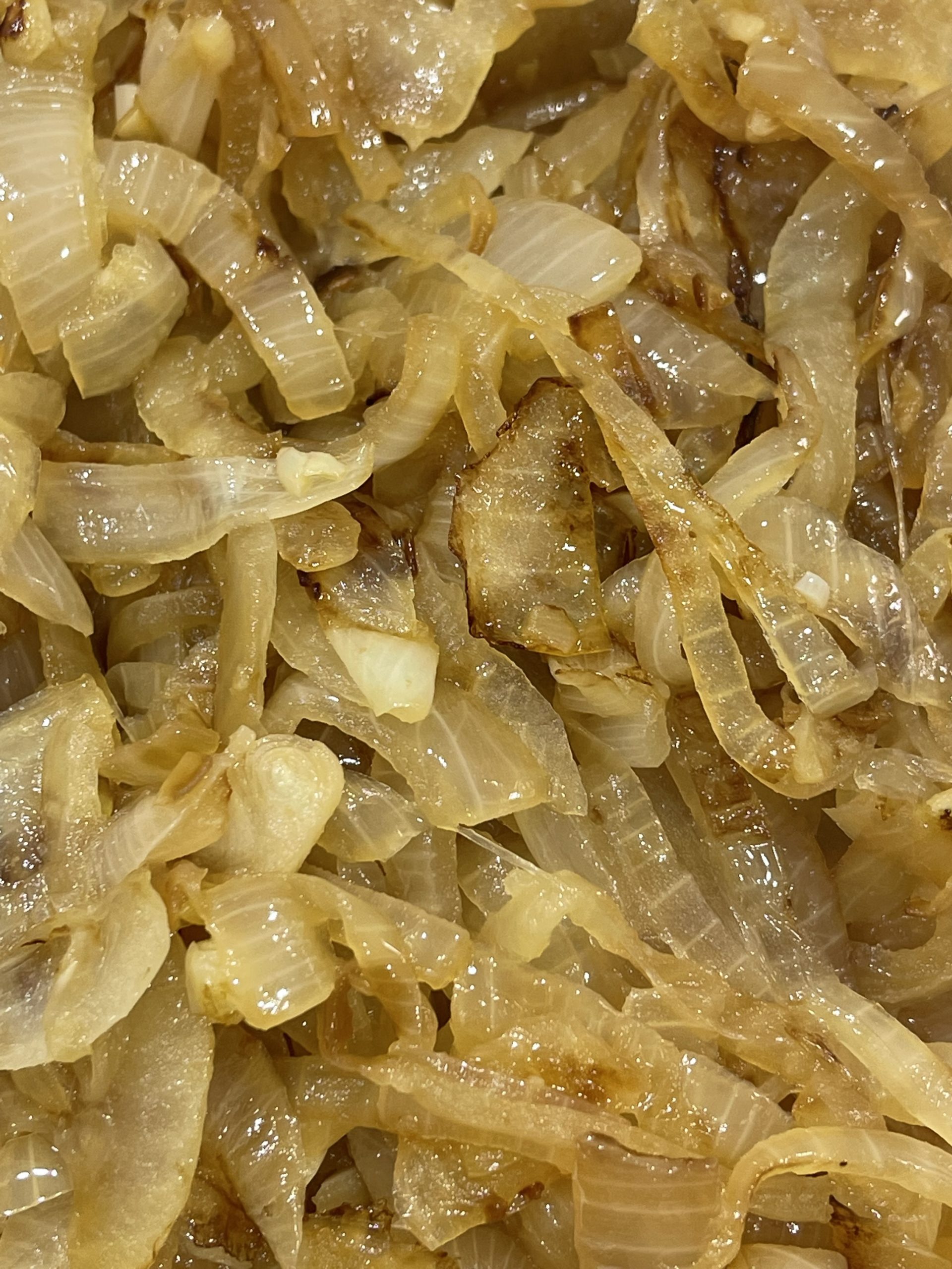 caramelized onions close up