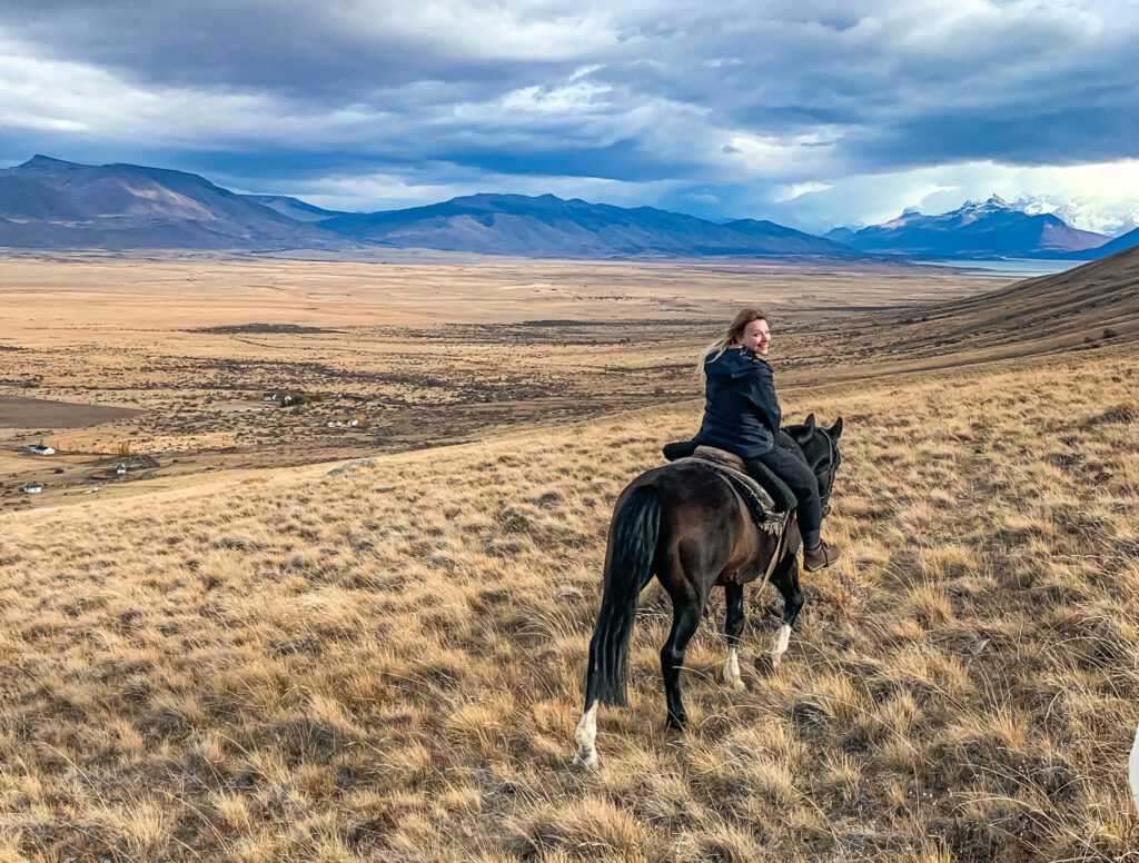 woman horseback riding